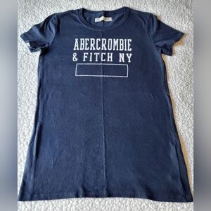 Abercrombie & Fitch NY Womens Blue Logo Tshirt Size XS Cotton